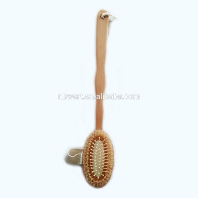 solid natural 100% pure bristle wood brush